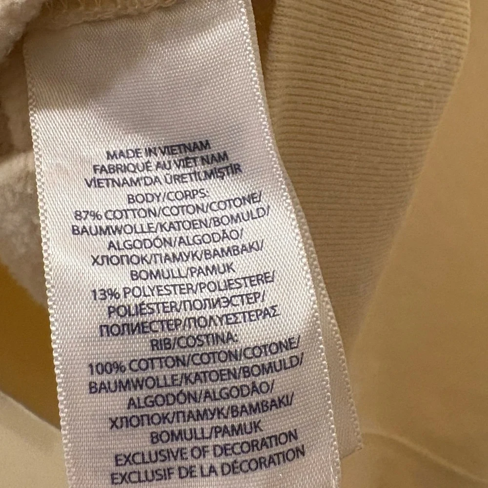Polo Ralph Lauren Cream Shawl Collar Sweatshirt Boys Size Large 14-16